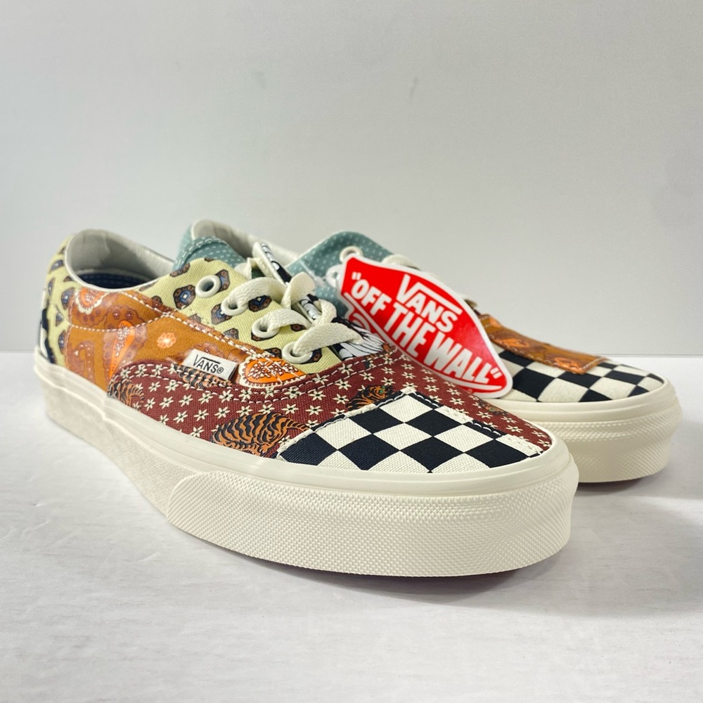 Vans Era Tiger Patchwork Checkerboard Sneakers - Picture 1 of 8